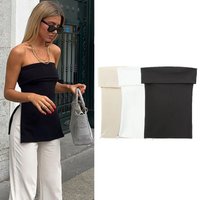 MUJER 2025 Rohr Top Frauen Off schulter Korsett Top Frau Weiß Schwarz Sexy Backless Tank tops Sommer Ärmelloses Bustier Top frau
