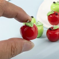 5/8PCS Mixed Color Red Green Apple Resin Charms For Women DIY Making Necklace Earrings Jewelry Accessories 23*21mm