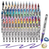 Acrylic Paint Markers ,12 pcs Brush Tip Acrylic Paint Pens Set with 9 Professional Color Series for DIY & Art Supplies