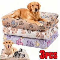 Pet Blanket Cute Dog Paw Print Blanket Pet Mat Warm Comfortable Blanket for Cat Dogs Soft Fluffy Pet Mat High Quality Flannel