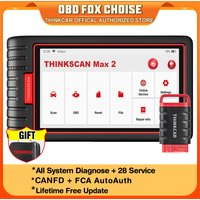 THINKCAR ThinkScan Max 2 Diagnostic Tools Full system Support CANFD For GM 2023 AF DPF IMMO 28 Reset ECU Coding OBD2 Scanner