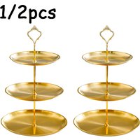 1/2pc stainless steel luxury gold multilayer cake rack creative afternoon tea tray dessert display rack dessert tray