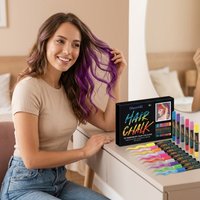 Gleamxi 10 Colors Hair Chalk Pens Temporary Hair Dye Kids Adults Washable Party Cosplay Halloween Christmas Hair Color Sticks