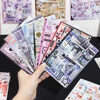 MINKYS Kawaii Kpop Photocard DIY Sticker Book Journal Material Kpop Stickers Kids Gift School Stationery