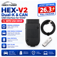 2026 VCDS VAGCOM HEX V2 26.3 – kabel diagnostyczny OBD2, pamięć USB z wstępnie zainstalowanym oprogramowaniem, kompatybilny z samochodami marek VW, Audi, Seat i Skoda, obsługuje wiele języków.