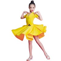 Ballroom Dance Skirt Latin Dance Dress Children Clothing Practice Uniform Cha Cha Kids Clothes Performance Costume Wear Stage