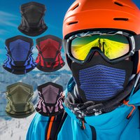 Unisex Warm Ski Mask Elastic Breathable Half Face Mask Scarf Outdoor Sports Running Hiking Fishing Cycling Mask Motorcycle Mask