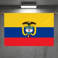 Colombia With Emblem Colombian Flags Custom Camping Outdoor Garden Room Bedroom Decor Party Backdrops Wall Art Family Gifts