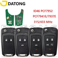 Datong World Car Remote Key For Chevrolet Cruze Sail Orlando Malibu Aveo Spark 315/433 MHz ID46 Chip Auto Smart Control Flip Key