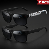 AliExpress NONE New Outdoor Square Sports Sunglasses - Patterned Temples, UV400 Unisex for Cycling, Hiking, Travel & Daily