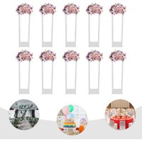 10 Stück Transparente Blumenständer Hochzeitszubehör-Set Acryl-Blumenständer für Hochzeits-Tischdekoration, Hochzeits-Blumenvasen Hochzeitszubehör für Hochzeiten, Geburtstagsfeiern