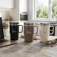 Thermal Coffee Mug with Handle 304 Stainless Steel Insulated Tumbler Leakproof Water Bottle Dual Drink Travel Cup Tea Filter Spo