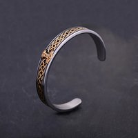 Mode Retro Nordic Viking Thors Hammer Armband Edelstahl Offene Armbänder Männer und Frauen Punk Amulett Schmuck Großhandel