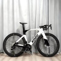 Hydraulic Disc Brake 700C 24S Carbon Fiber Aero Road Bike Racing Bicycle For Men Women Adult Road Racing Cycling Outdoor Sports