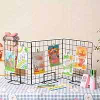Grid Art and Photo Stands Modern Metal DIY Display Stands with Grid Panels Jewelry Exhibition Stands, and Jewelry Pendant Stands