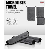 Car Badge Wash Towel Cotton Drying Cloth Soft Clean-Cloth For Audi Sline A3 A4 B8 8P B9 8V B6 A5 B7 A1 A6 Valve Core Accessories