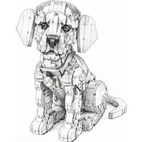 2026 hot selling 2102 pieces of cute puppy building block model ornaments suitable for birthday party gifts