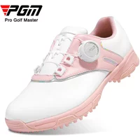 PGM Children Golf Shoes for Girls with Knob Laces Waterproof and Anti Slip Sports Sneakers XZ306