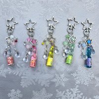 Japanese Soda Beaded Keychain | carbonated drink cute bag charmSmall gifts