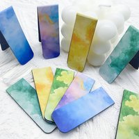 5pcs Watercolor Magnetic Bookmark Reading Pages Books Annotated School Stationary Supplies DIY Aesthetic Bookmarks Students Gift