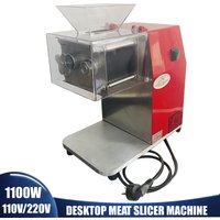Red Household Meat Slicer Desktop Electric Meat Cutting Machine For Shredding Slicing
