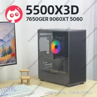 5500X3D 6-Core Gaming PC, 7650GRE 8GB Graphics Card, High FPS Computer Tower Desktop Host for Online Games