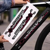 2Pcs Dopamine Molecule Bike Frame Strip Stickers, Waterproof Vinyl Decals for Road Bicycle Scratch Cover