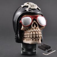 Universal Car Skull Head Car Gear Shifter Knob Skull Shifter Lever Fit For Manual Transmission