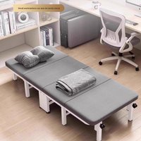 Office Folding Bed Four Fold Single Portable Home Office Lounger Bed Napping and Hospital Care Easy Set Up Folding Bed Single