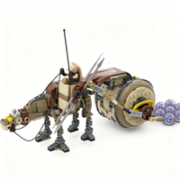 593PCS MOC Space Battle Gungan Grand Army Booma Wagon Falumpaset Model Technology DIY Assembly Building Blocks Display Gift Home