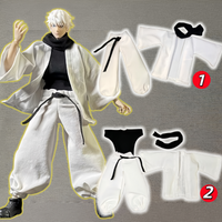 In Stock Scale 1/12 Jujutsu Kaisen Gojo Satoru Clothes Set White Coat Lantern Pants With Scarf For 6" Action Figure Body Model