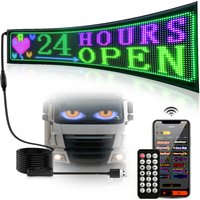 Smart RGB LED Matrix Pixel Panel Screen LED Panel Scrolling Advertising Light Programmable DIY Text Anime Car Devil Eyes Sign