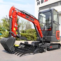 Wholesale customizable 1.8-ton excavators and tracked mini excavators, made in China, compliant with Euro 5 emission standards.