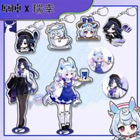 Game Genshin Impact X Luckin Coffee Joint Limited Edition Sigewinne Clorinde Acrylic Figure Stand Model Plate Desk Decor