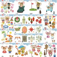 Christmas Mouse and Bird 2025 New Metal Cutting Dies For DIY Scrapbooking Crafts Maker Photo Album Template Handmade Decoration