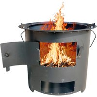 Wood-burning Stove with Charcoal for Tea Brewing and Heating Outdoor Barbecue Home Camping Multifunctional Thickened Wood Stove
