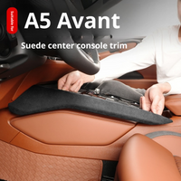 For Au di A5 A5L Sportback 2025 2026 Italian Suede Car Center Console Gear Shift Panel Frame Rear Back Row A/C Air Outlet Frame