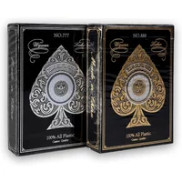 Durable Waterproof PVC Playing Cards with Gold Silver Edges Poker Card Games for Fun Parties Competitive Multiplayer Games