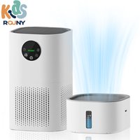 ROUNY 2-in-1-Luftreiniger und Luftbefeuchter, Multifunktionsgerät, Desodorierung und beschlagfreie Befeuchtung, Weiß