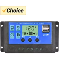 Solar Charge Controller 12V/24V PWM 10A 30A 60A 100A with Adjustable LCD Display Timer Setting EESBAO