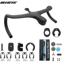 AliExpress ULLICYC T4 ULTRA Road Bike Full Carbon Fiber Internal Cable Integrated Bicycle Handlebar Cockpit For 360mm-380mm With Mount Spacers
