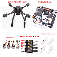 AN PIXHAWK2.4.8 Flight Control Carbon Fiber 350 Frame Kit Ardupilot 100MW Radio Telemetry Quadcopter BLHELI 30A 2212 Motor ESC