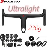 KOCEVLO Ultralight Carbon Fiber Road Bicycle Handlebar 28.6mm With Mount Holder ﹣6° Bike Handlebar