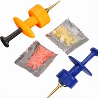 1Set Elastic Red Worm Bloodworm Particle Bait Clip Fishing Tackle Earthworm Clip Particles Baits Fishing Tools
