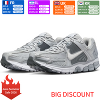 Nike Zoom Vomero 5 Round Toe Comfort Durability Low-Top Casual Training & Urban Commuting Running Shoes Men's Silver FJ4151-003