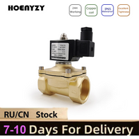 Électrovanne électrique en laiton normalement fermée, 3/8 ", 1/2", 3/4", 1 ", DN10, DN15, DN20, 12V/220V, pour eau, huile, Air, IP65