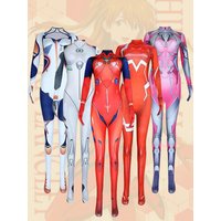 Asuka Langley Soryu Ayanami Rei Zero Two Dva disfraz de Cosplay, mono de prueba Asuka, traje Zentai, traje de Anime para mujer