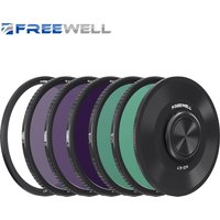 Freewell M2 Magnetic Quick Swap Filter, 5 Pack ND8, ND64, ND1000, CPL, UV Filters Instantly Swap, Camera Photography Accessories