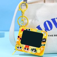 Genuine The Powerpuff Girls Blossom Graffiti Drawing Board Key Chain Toy for Schoolbag Keychain Bag Ornament Birthday Gift