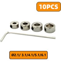 SkyArea 10PCS Wheel Lock Collar Shaft Axle Bushing Metal Landing Gear Stopper Inner Dia 2.1/3.1/4.1/5.1mm for RC Model Parts